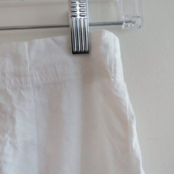 RUNDHOLZ BLACK LABEL White Linen Blend Cropped Pants Lagenlook - Size XS - Picture 11 of 14